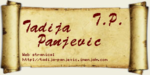 Tadija Panjević vizit kartica
